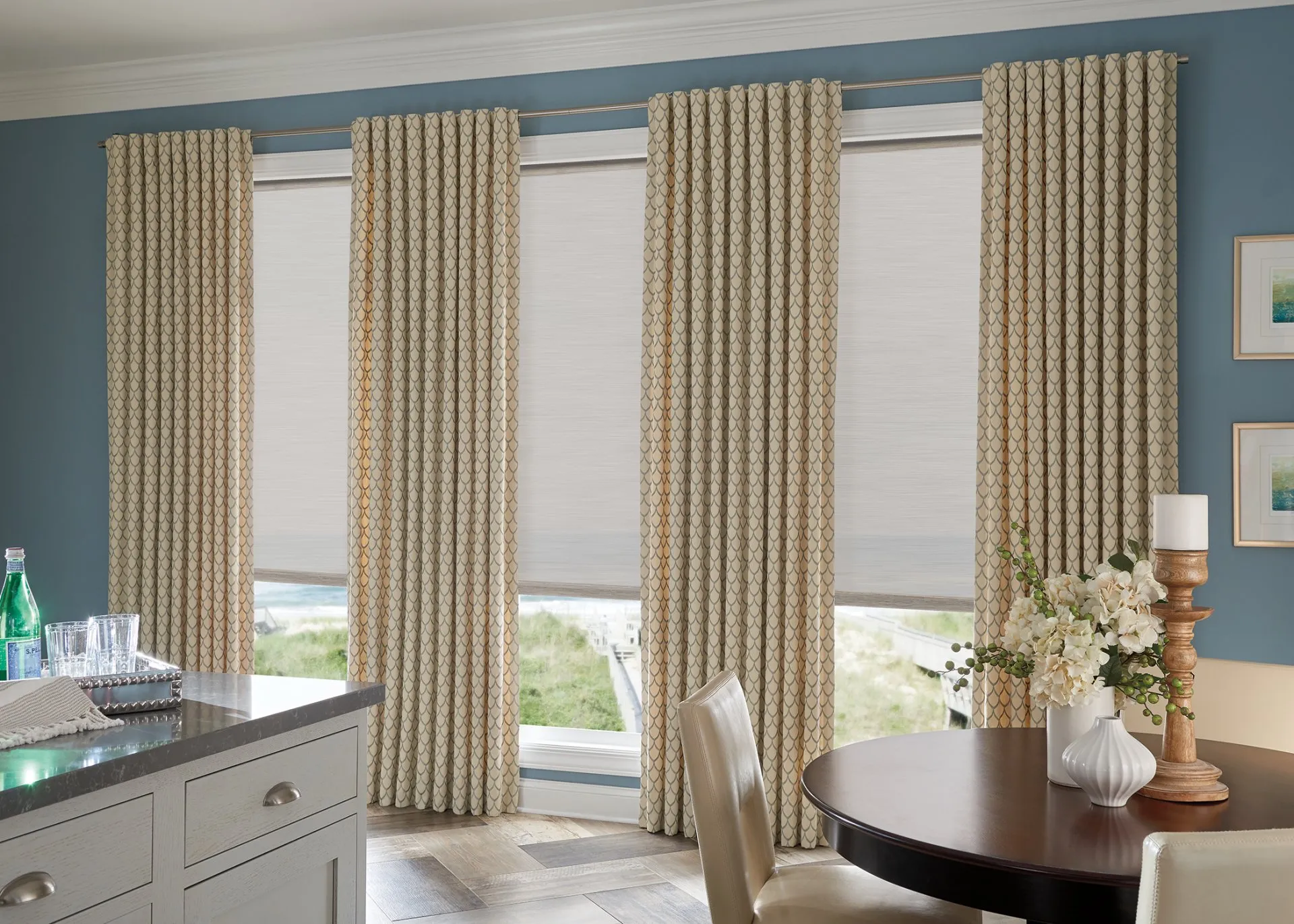 Blinds Draped on a Window